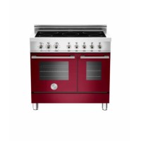 Bertazzoni W90INDMFEVI Professional Series 90cm Electric Range Cooker With Induction Hob - Burgundy