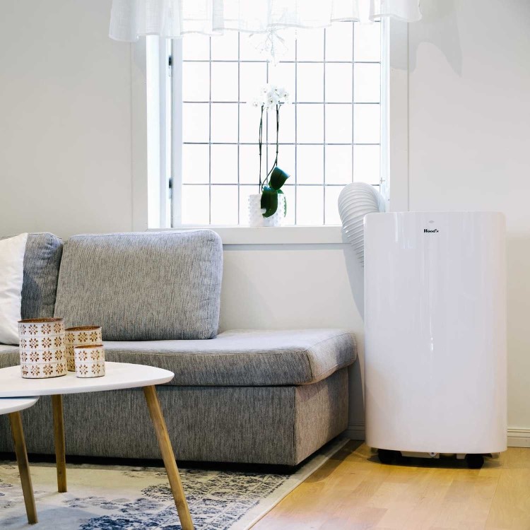 Woods 12000 BTU Smart Quiet Portable Portable Air Conditioner with HEPA Air Purifier
