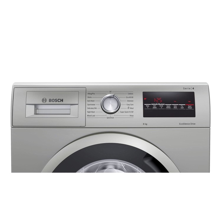 Refurbished Bosch Serie 4 WAN282X1GB Freestanding 8KG 1400 Spin Washing Machine Silver