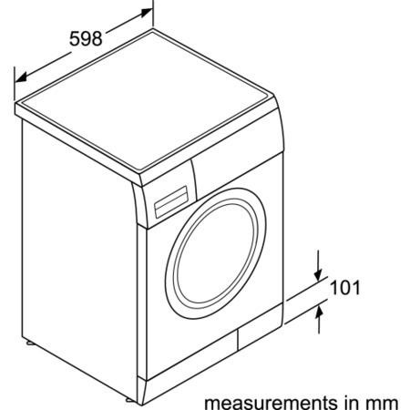 GRADE A3 - Heavy cosmetic damage - Bosch WAP28378GB 8kg 1400rpm Freestanding Washing Machine White