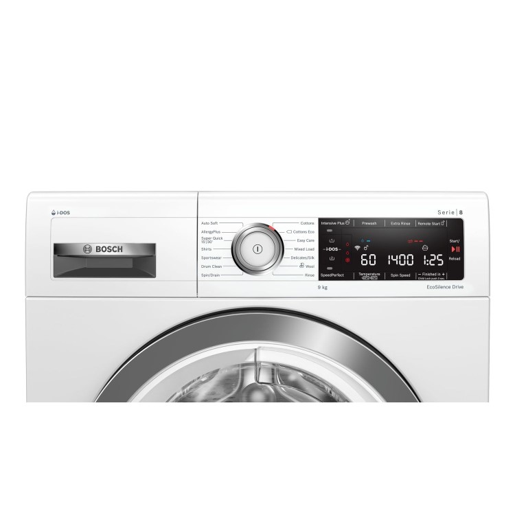 Bosch 9kg 1400rpm Freestanding Washing Machine With Home Connect with i-DOS  - White