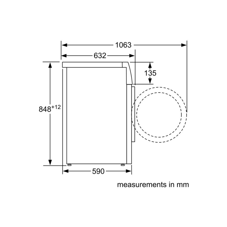 Bosch 9kg 1400rpm Freestanding Washing Machine With Home Connect with i-DOS  - White
