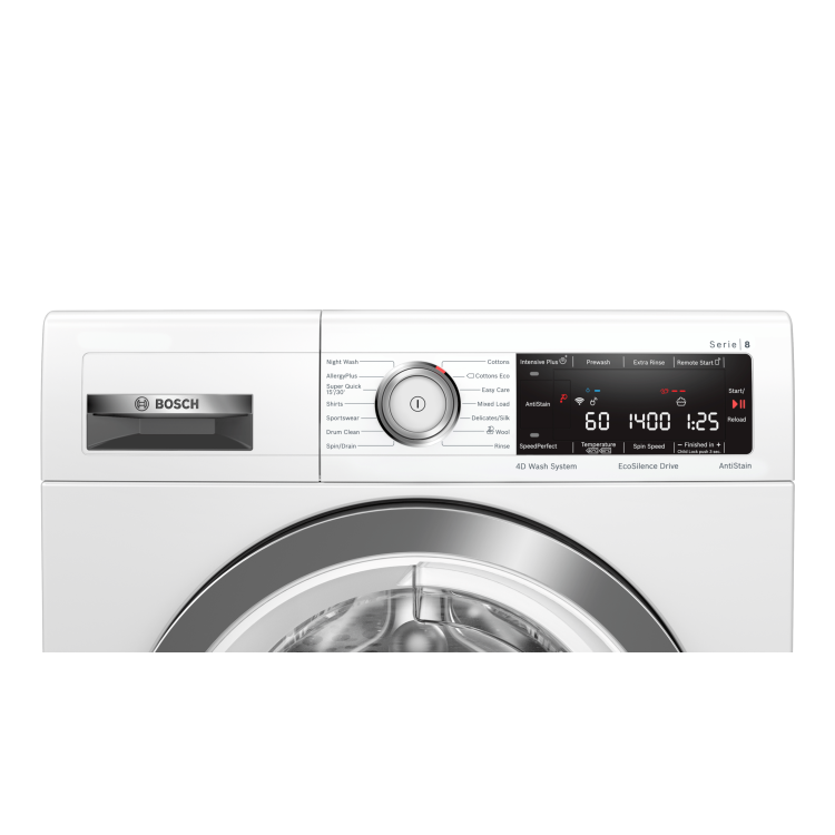 Bosch WAV28MH9GB Serie 8 9kg 1400rpm Freestanding Washing Machine - White