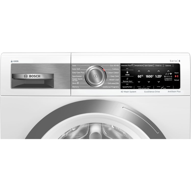 Refurbished Bosch Serie 8 WAX32EH1GB Freestanding 10KG 1600 Spin Washing Machine White
