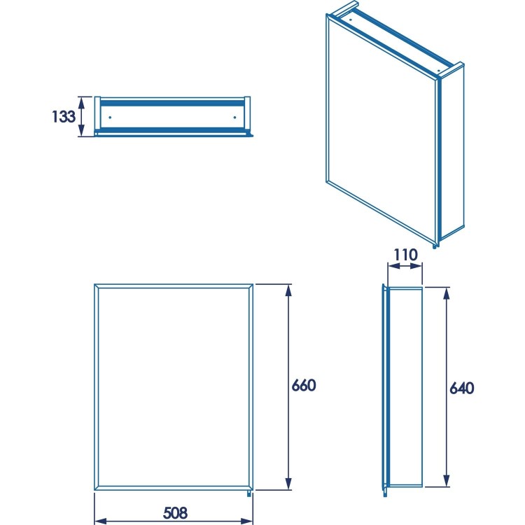 GRADE A1 - Croydex Langley Aluminium Single Door Mirror Cabinet
