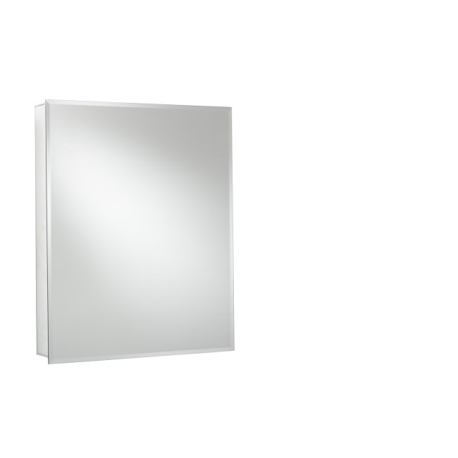 GRADE A1 - Croydex Langley Aluminium Single Door Mirror Cabinet