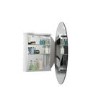 Oval Chrome Mirrored Bathroom Wall Cabinet 535 x 790mm - Croydex