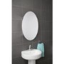 Oval Chrome Mirrored Bathroom Wall Cabinet 535 x 790mm - Croydex
