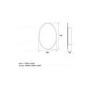 Oval Chrome Mirrored Bathroom Wall Cabinet 535 x 790mm - Croydex