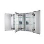 Croydex Chrome 3 Door Mirrored Bathroom Cabinet 914 x 660mm