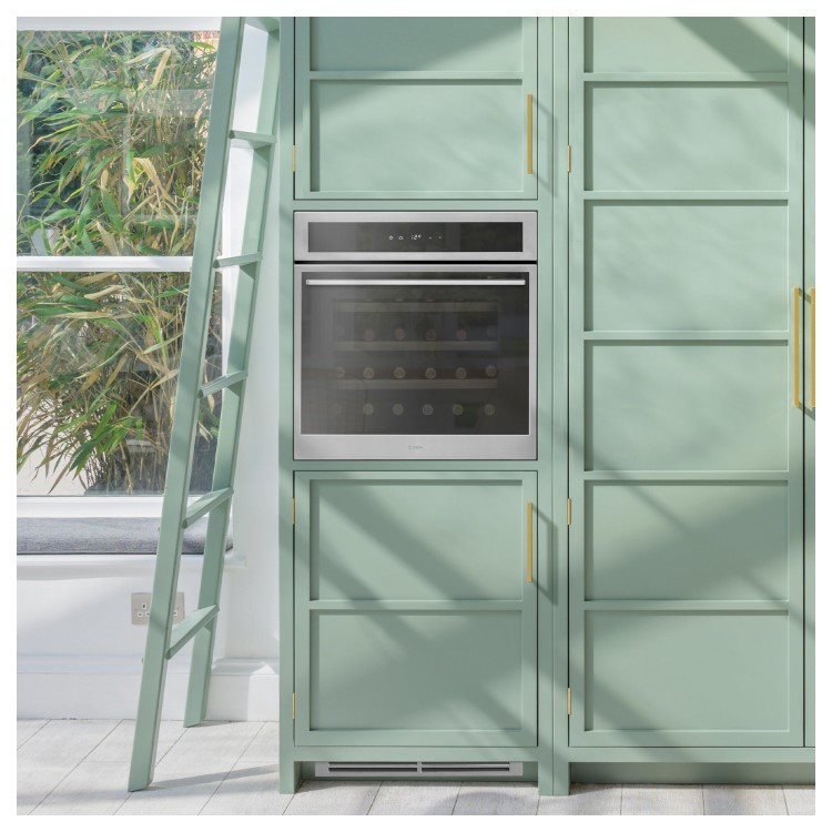 Caple Sense 30 Bottle Single Zone Built-in Wine Cabinet - Stainless Steel Door