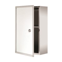 Steel Mirrored Bathroom Wall Cabinet Lockable 250 x 400mm - Croydex Steel Mirrored Bathroom Wall Cabinet Lockable 250 x 400mm - Croydex