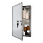 Steel Mirrored Bathroom Wall Cabinet Lockable 250 x 400mm - Croydex