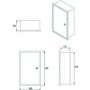 Steel Mirrored Bathroom Wall Cabinet Lockable 250 x 400mm - Croydex