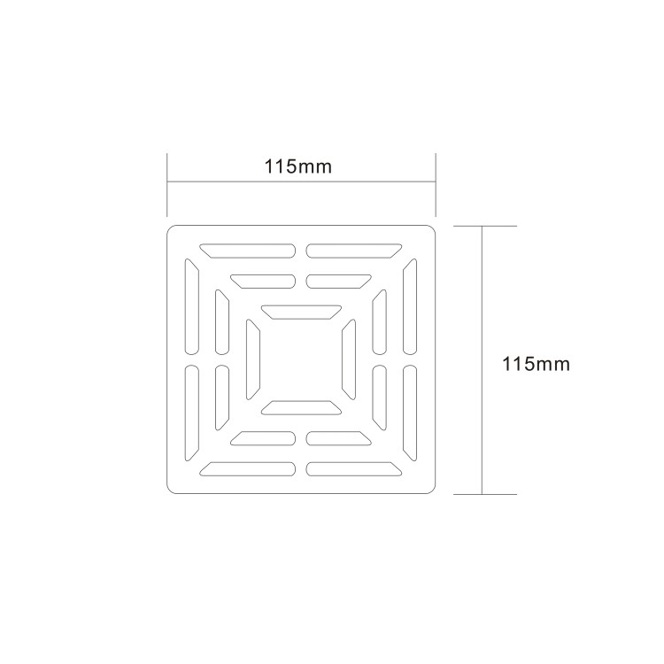 Brushed Brass Grate Waste Cover 115x115mm -Lagoon