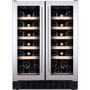 Refurbished CDA WCCFO622SS 60cm Under Counter Double Door Wine Cooler Stainless Steel 