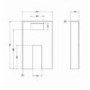 Polymarble Back to Wall WC Toilet Unit - Without Toilet - W500 x H790mm