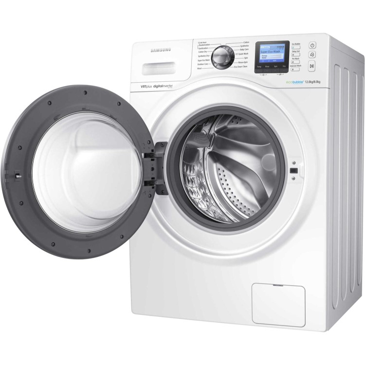 GRADE A1 - As new but box opened - Samsung WD12F9C9U4W 12kg Wash 8kg Dry Freestanding Washer Dryer White
