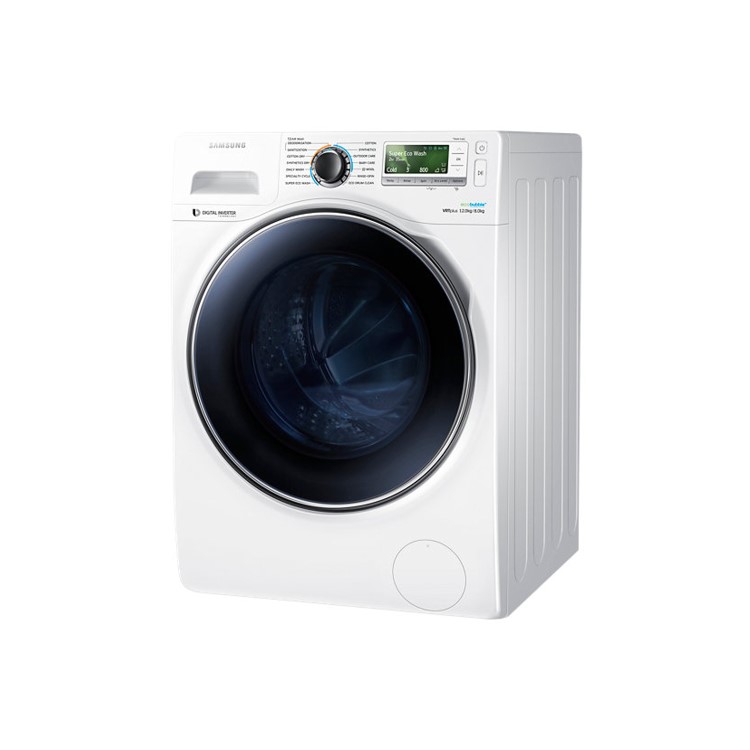 Samsung WD12J8400GW 12kg Wash 8kg Dry EcoBubble 1400rpm Freestanding Washer Dryer - White