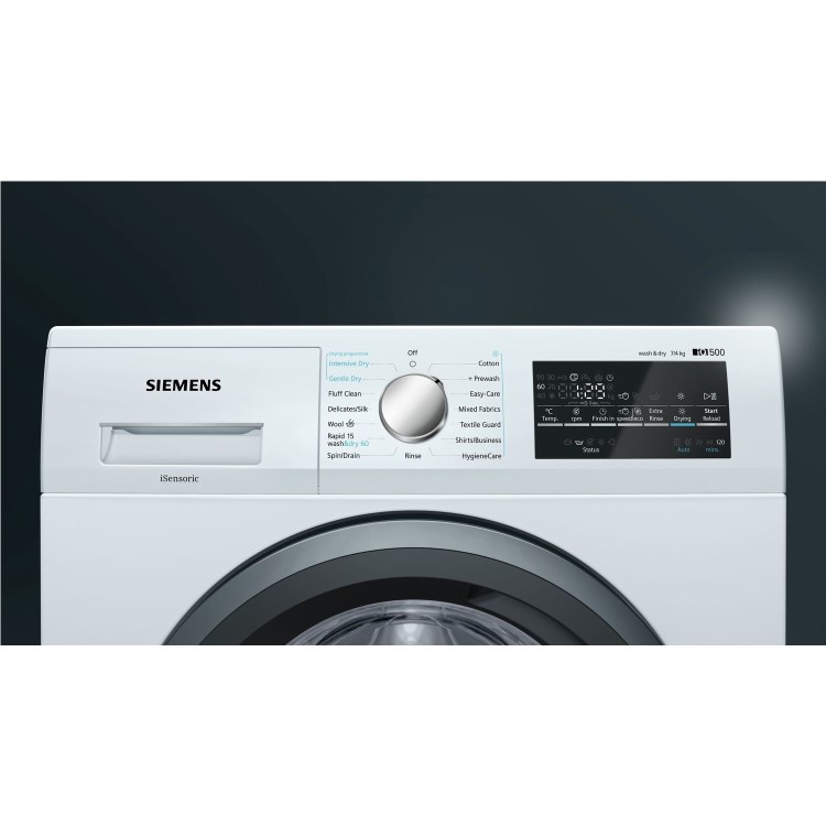 Siemens WD15G422GB iQ500 7kg Wash 4kg 1500rpm Dry Freestanding Washer Dryer - White