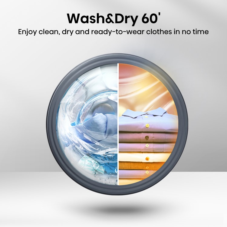 Hisense 3S Series 8kg Wash 6kg Dry 1400rpm Integrated Washer Dryer - White