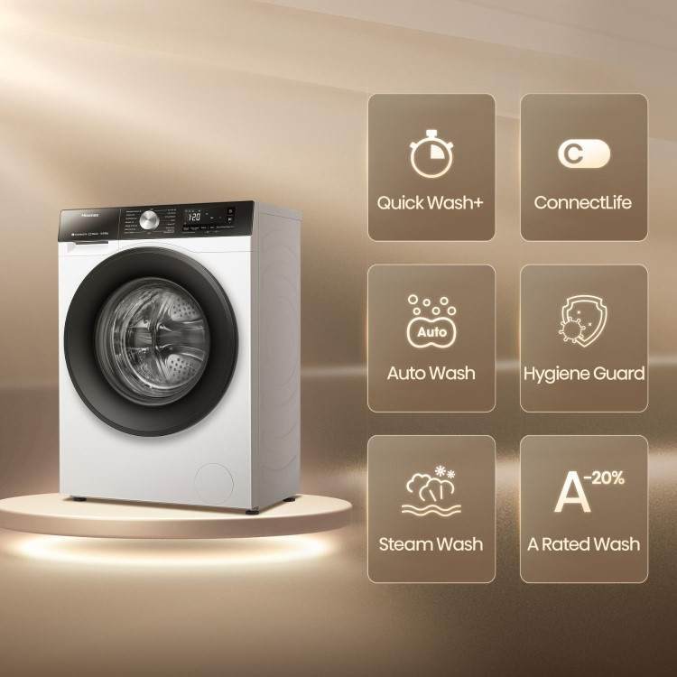 Hisense 3s Series 10.5kg Wash 6kg Dry 1400rpm Washer Dryer - White