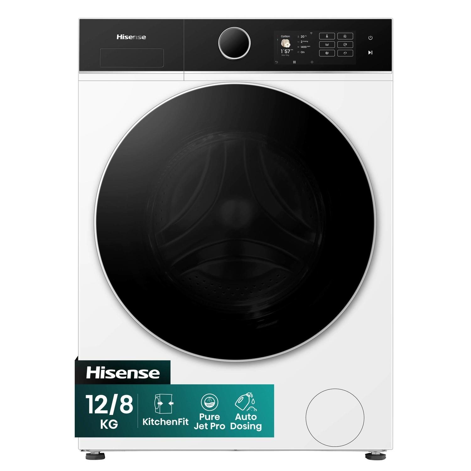 Hisense Kitchenfit 5I Series 12Kg Wash 8Kg Dry 1400Rpm Washer Dryer  WD5I1245BWR