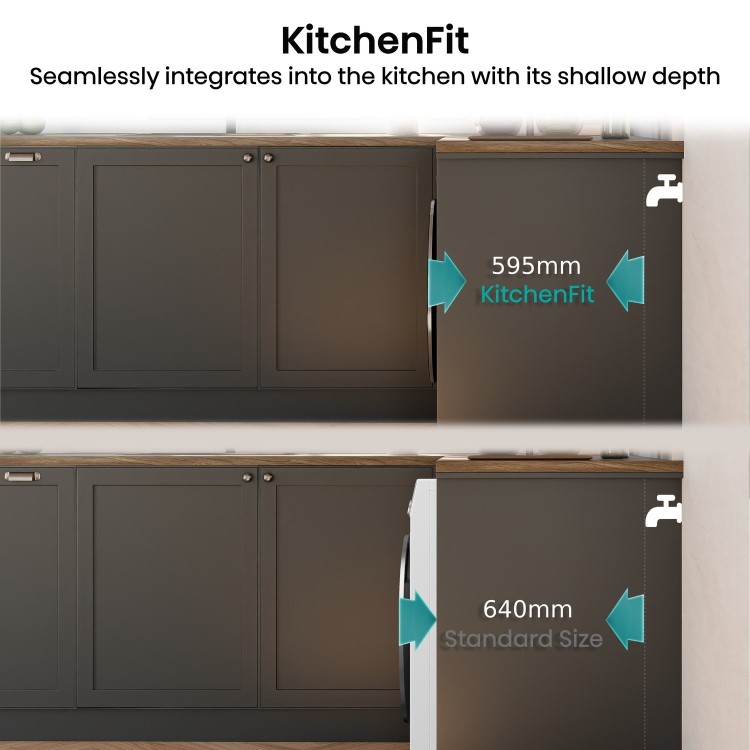 Hisense KitchenFit 5i Series 12kg Wash 8kg Dry 1400rpm Washer Dryer - White