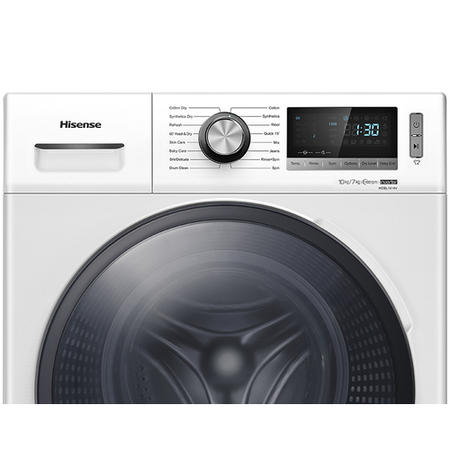 GRADE A2 - Hisense WDBL1014V 10kg Wash 7kg Dry 1400rpm Freestanding Washer Dryer - White
