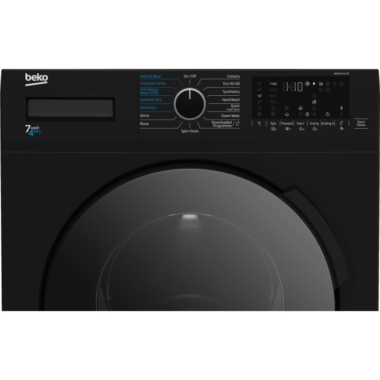 Beko 7kg Wash 4kg Dry 1400rpm Washer Dryer - Black