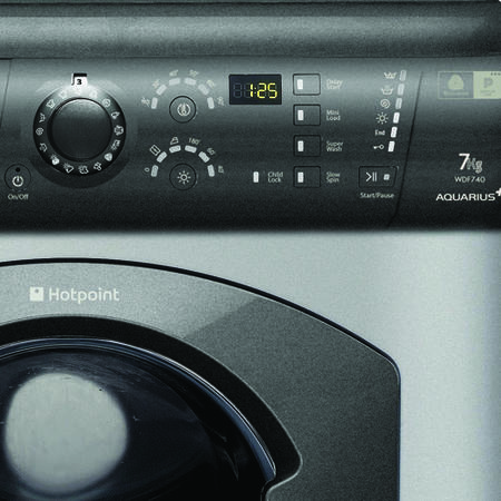 Hotpoint WDF740G 7kg Wash 5kg Dry Aquarius Freestanding Washer Dryer - Graphite