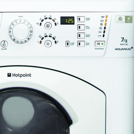 GRADE A2 - Light cosmetic damage - Hotpoint WDF740P 7kg Wash 5kg Dry Aquarius Freestanding Washer Dryer - Polar White