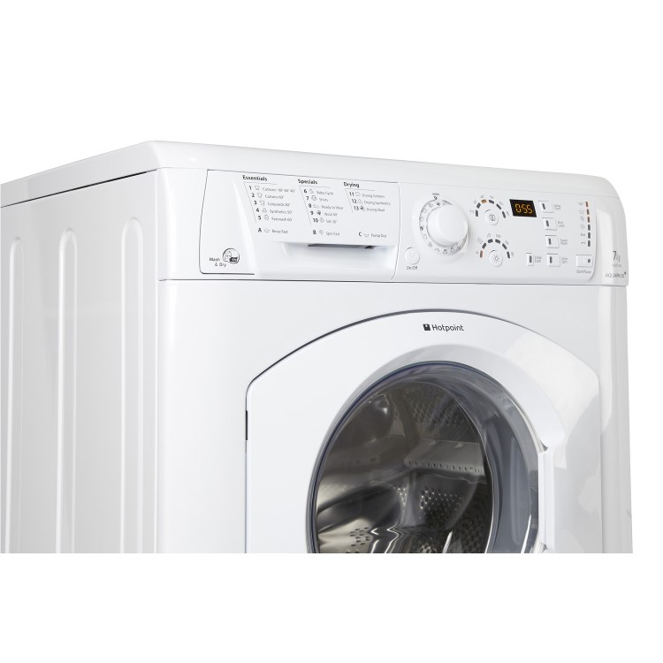 Hotpoint WDF740P Aquarius+ 7kg Wash 5kg Dry 1400rpm Freestanding Washer Dryer-White