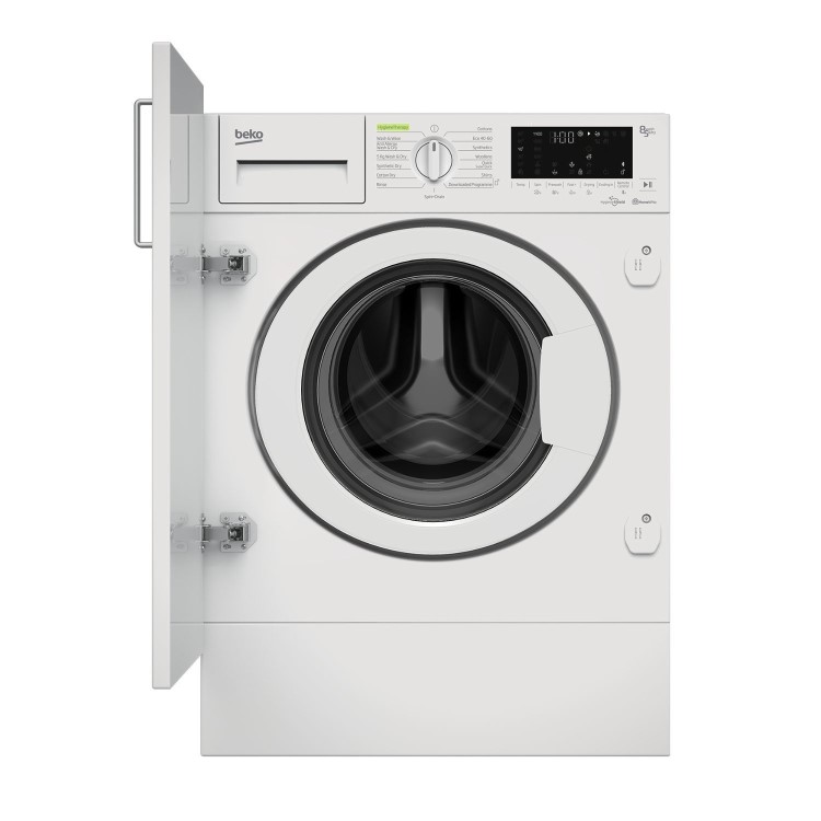 Refurbished Beko RecycledTub WDIK854421F Integrated 8/5KG 1400 Spin Washer Dryer White