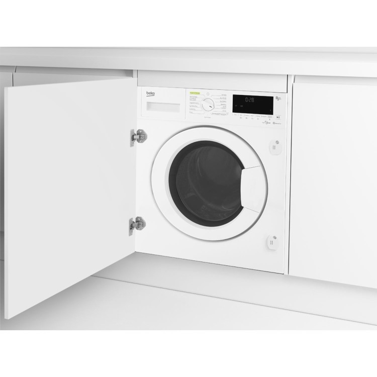 Refurbished Beko RecycledTub 8kg Wash 5kg Dry 1400rpm Integrated Washer Dryer - White