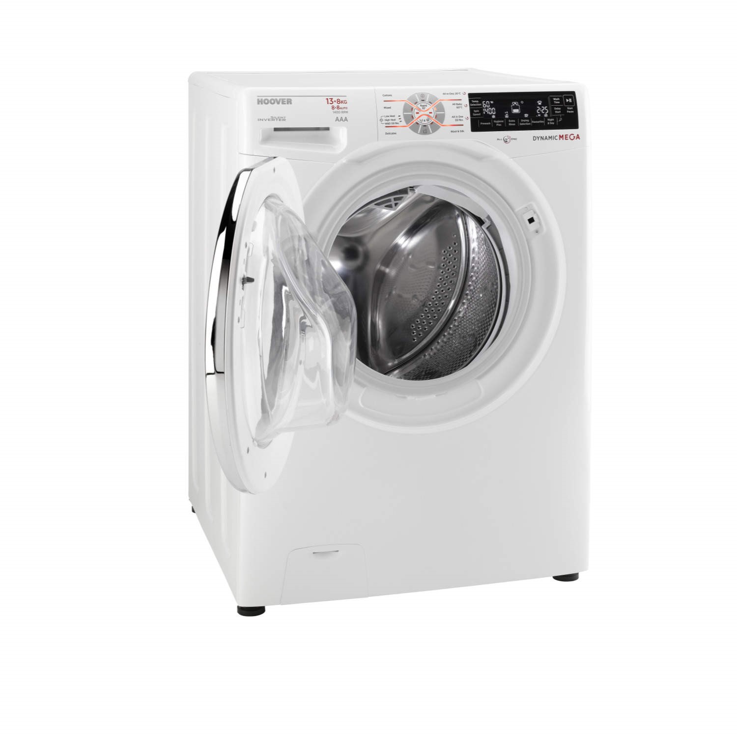 Hoover WDMT4138AI2/1-8 13kg Wash 8kg Dry 1400rpm Freestanding Washer Dryer  White | Appliances Direct