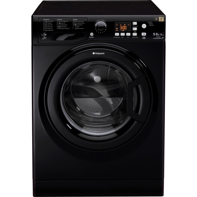 Hotpoint WDPG9640K Aquarius 9kg 1400rpm Wash 6kg Dry Freestanding Washer Dryer - Black