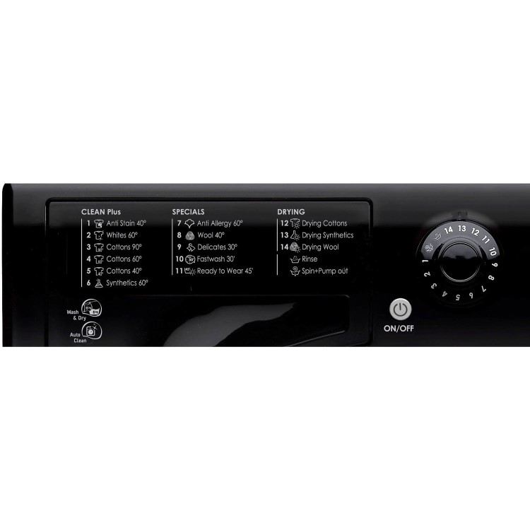 Hotpoint WDPG9640K Aquarius 9kg 1400rpm Wash 6kg Dry Freestanding Washer Dryer - Black