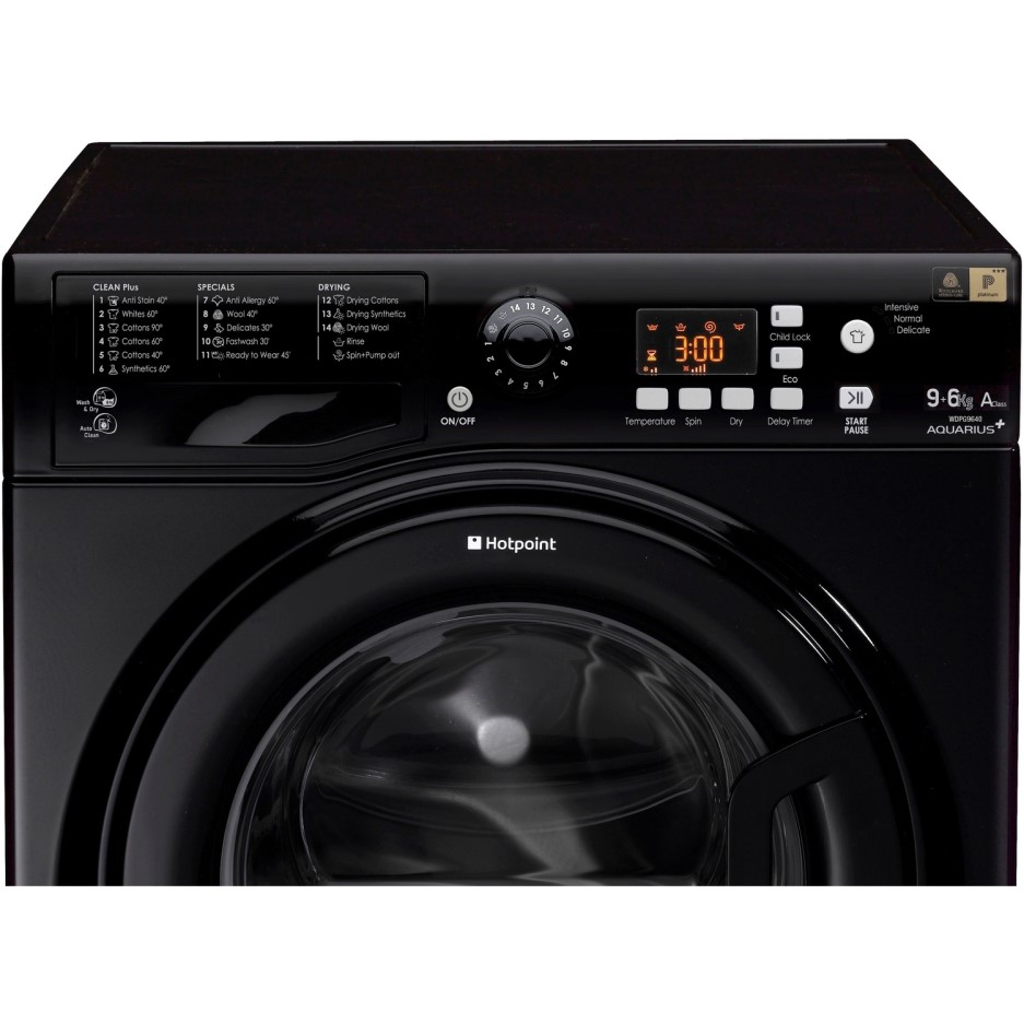 Hotpoint WDPG9640K Aquarius 9kg 1400rpm Wash 6kg Dry Freestanding