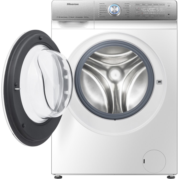 Refurbished Hisense WDQR1014EVAJM Freestanding 10/6KG 1400 Spin Washer Dryer White
