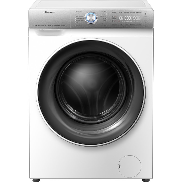 Refurbished Hisense WDQR1014EVAJM Freestanding 10/6KG 1400 Spin Washer Dryer White