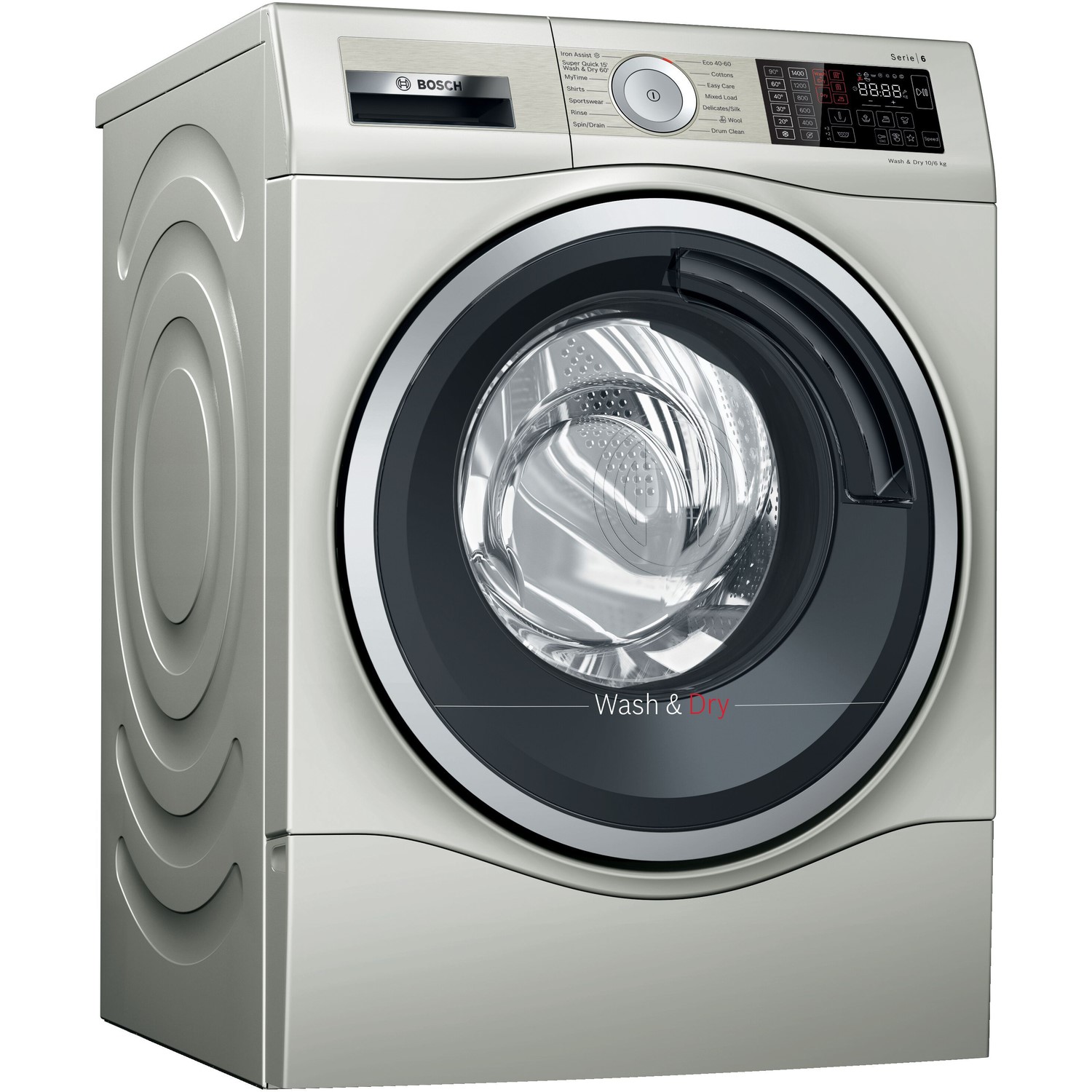 Bosch Serie 6 10kg Wash 6kg Dry 1400rpm Freestanding Washer Dryer - Graphite