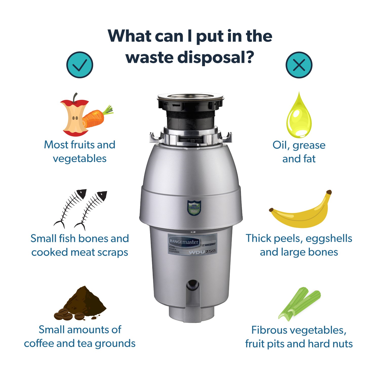 Rangemaster Mid Duty 750 Waste Disposal Unit Rangemaster Mid Duty 750 Waste Disposal Unit