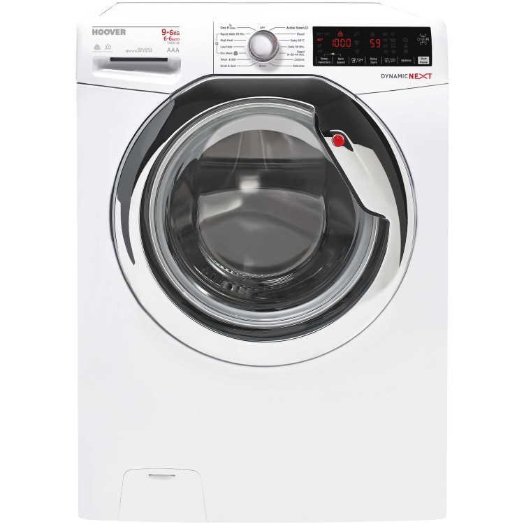 GRADE A3 - Hoover WDWOA496HC/1-80 Dynamic Next 10+6 Freestanding Washer Dryer - White
