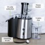 Refurbished electriQ Whole Fruit Centrifugal 990W Power Juicer Stainless Steel