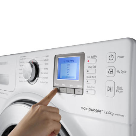 Samsung WF1124XAC EcoBubble VRT 12kg 1400rpm Freestanding Washing Machine - White