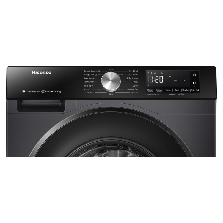 Hisense 10.5kg 1400rpm Washing Machine - Black