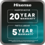 Hisense KitchenFit 5i Series 10.5kg 1400rpm Washing Machine - White
