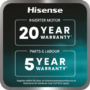 Hisense KitchenFit 5i Series 9kg 1400rpm Washing Machine - White
