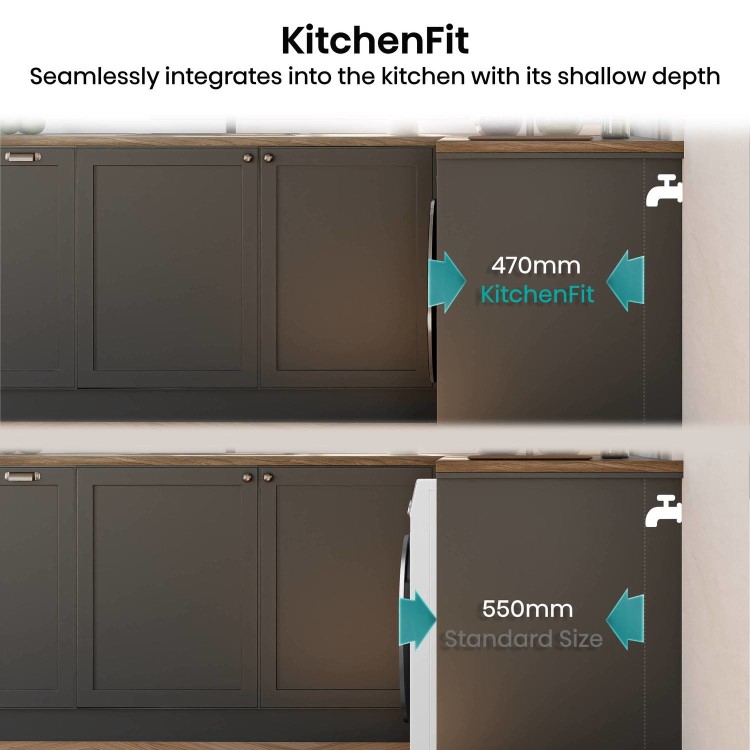 Hisense KitchenFit 5i Series 9kg 1400rpm Washing Machine - White